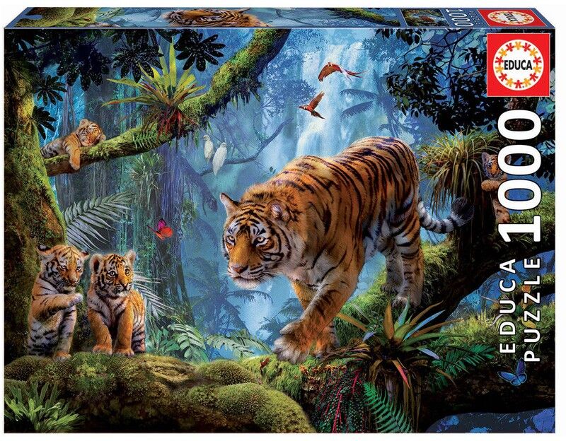 Puzzle 1000 pcs Tigres sur l´arbre - Educa
