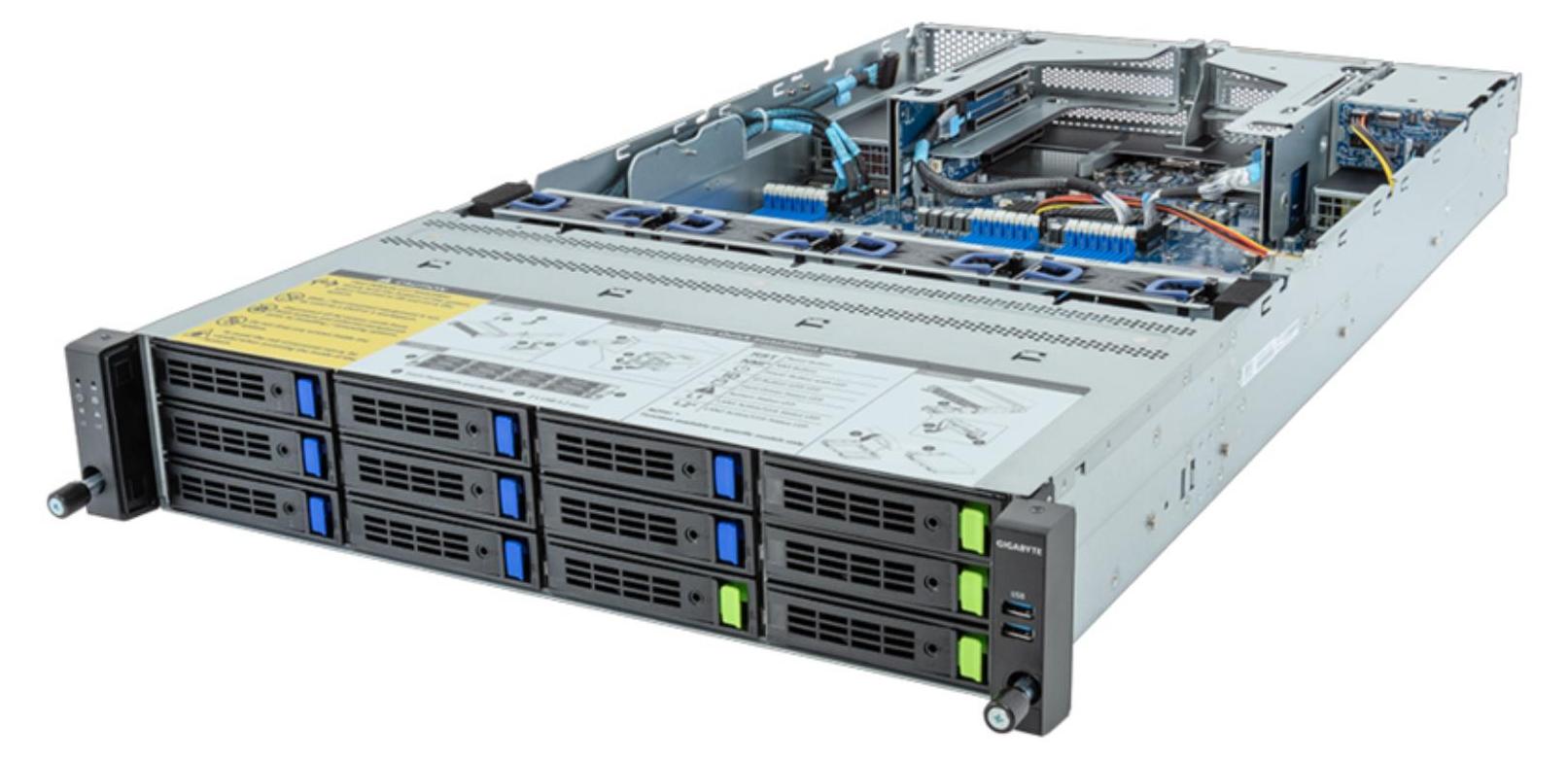 Gigabyte R283-Z91-ACV1 Rev. 3.x Rack Server 2U Dual Sockel SP5 - Barebone - AMD EPYC