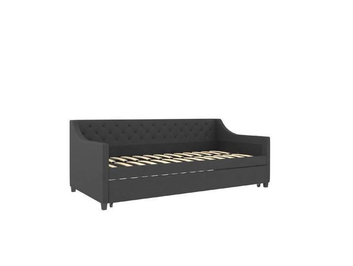 loft24 Daybett Royalty, Bett 90x200 cm, Bettgestell mit ausziehbarer Liegefläche, Tagesbett