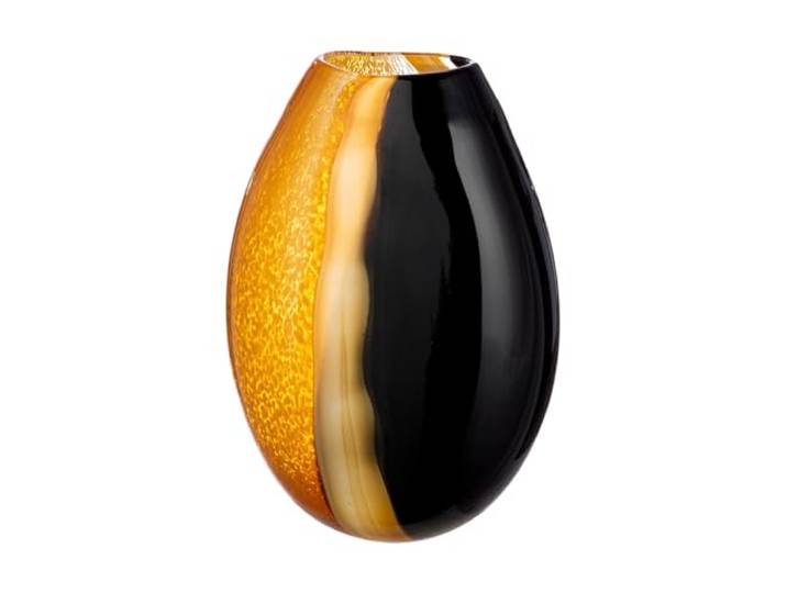 Glas Art Vase Umbras - braun, orange durchgefärbt - Glas - Höhe 32cm - wasserdicht - Blumenvase