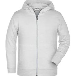 James & Nicholson Kinder Kapuzen Sweatjacke 8026K ash XL