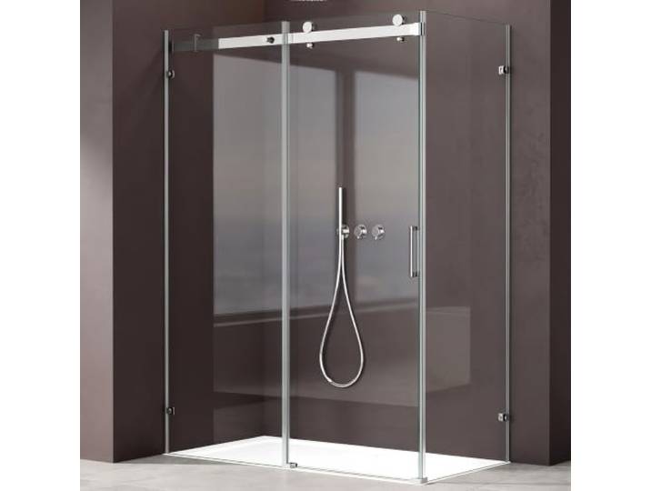 doporro Cabine de Douche Rectangulaire 90x140x195cm Pare Douche Paroi de Douche\, Verre Transparent de 8mm\, Montage Réversible\, Ravenna17-2k