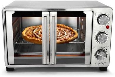 MegaChef French Door Counter Top Oven and Toaster 25L with Baking Tray and Convection Rack