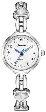 Youfap Market Elegant Fashion Rhinestone Small Dial Quartz Bracelet Women Watch, Stylish Women Wrist Watch, Luxury Rhinestone Watch silver