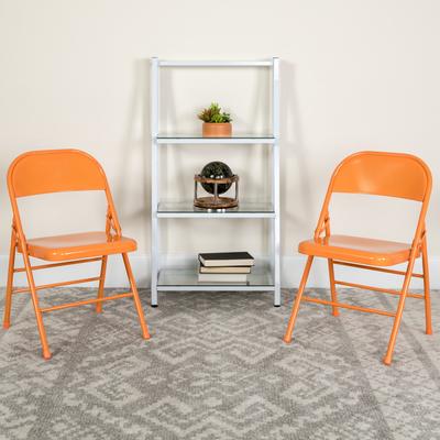 Flash Furniture 2 Pack Triple Braced & Double Hinged Folding Chair