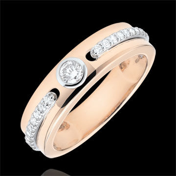 Edenly SolitÃ¤rring Versprechen - RosÃ©gold und Diamanten - 9 Karat