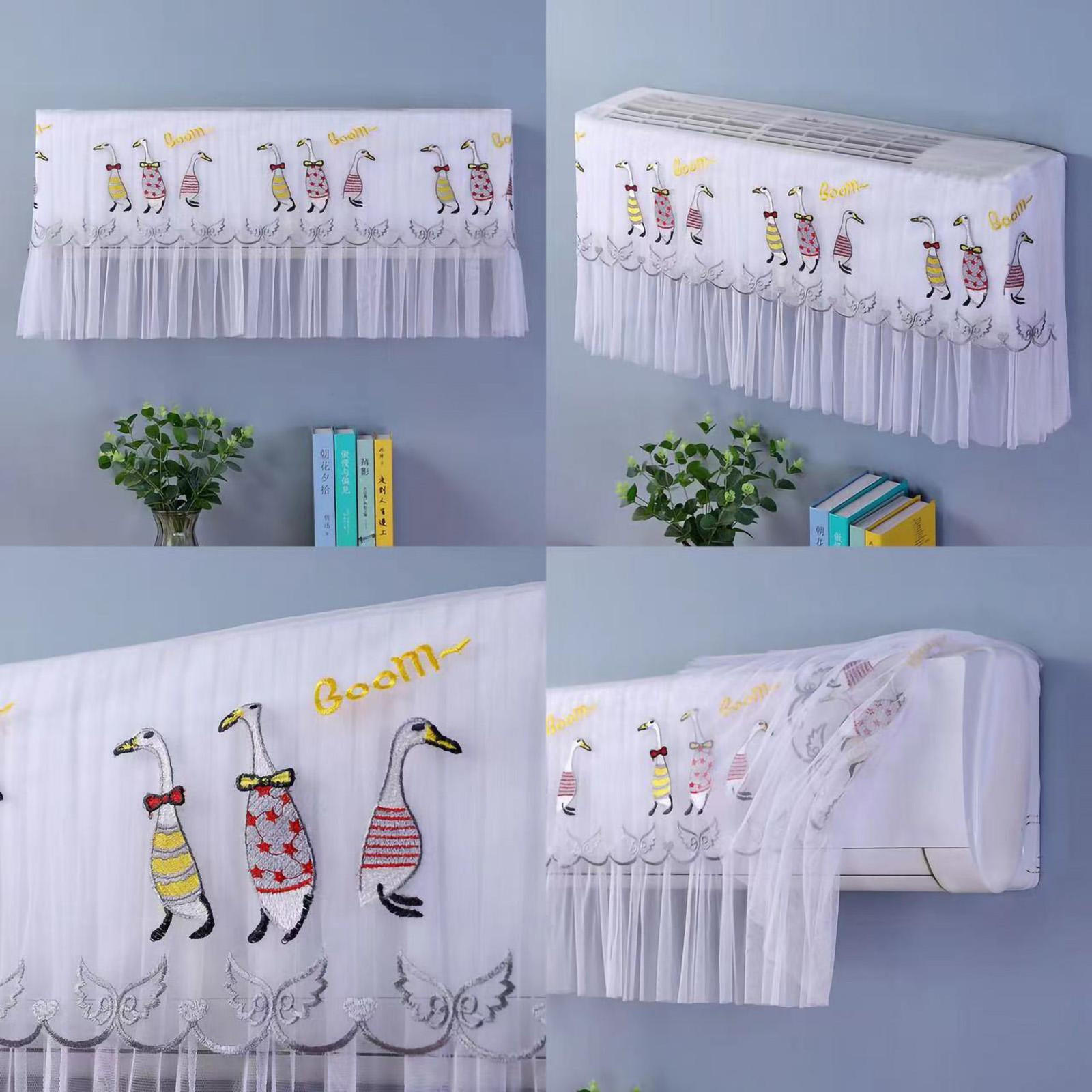 Cocosity Stofafdekking voor Airconditioner 1,5 pk tot 2 pk - Gele Eend - Wandmontage