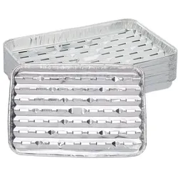 Relaxdays Grillschale Alu im 25er Set Silber