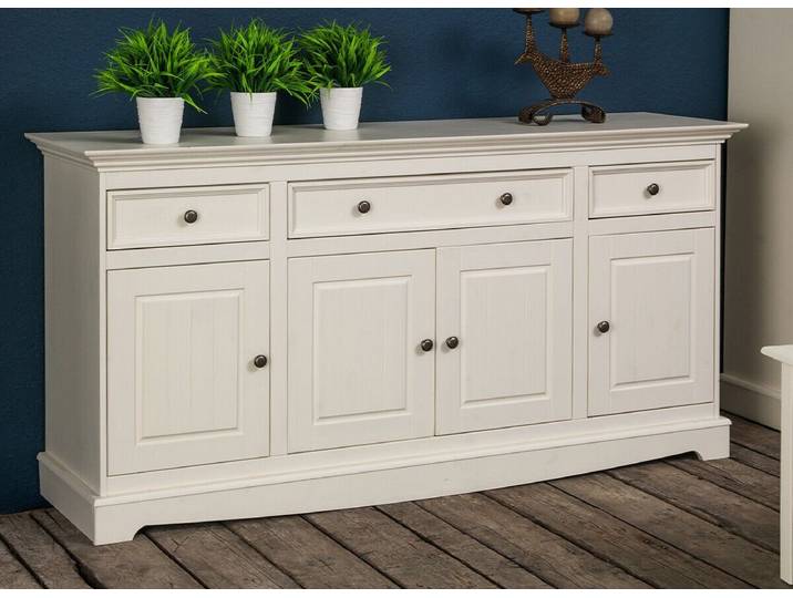 JVmoebel Kommode Weißes Sideboard im Landhausstil für stilvolle Aufbewahrung, Made in Europa