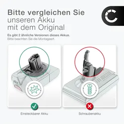 Cellonic Akku für Dyson V15 Detect Absolute Extra, SV11, V11, Click-In, SV17, V15s, Staubsauger Zubehör, Schwarz