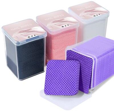 Discount Dollar Deals Premium Lint Free Nail Polish Remover Wipes For UV Gel Manicure Cleaning 1080pcs Pink