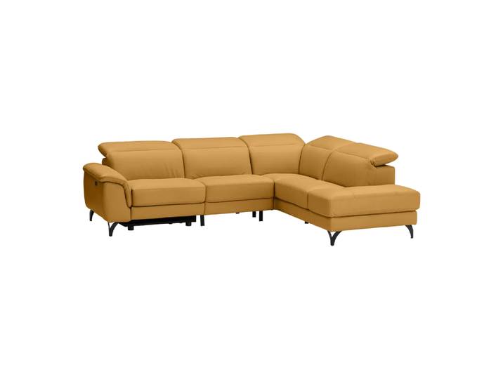 Ecksofa Venus, Johann Jakob, senfgelb, Leder