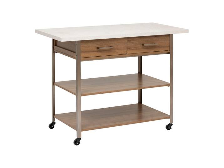 5five Simply Smart Kücheninsel 2 Schubladen Come Braun 90/60/120 cm, 60x120x90 cm, Esszimmer, Servierwagen