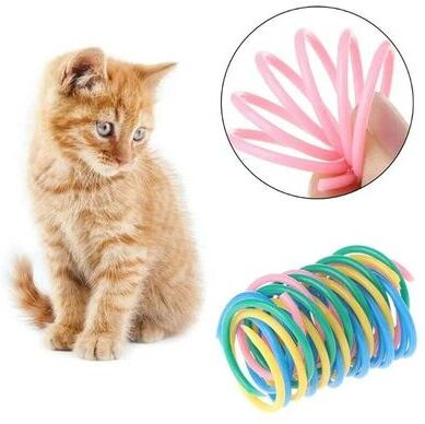 Uplift Essentials Funny High Elasticity Colorful Spring Cat Toys (4 Piece Set) Funny High Elasticity Colorful Spring Cat Toys (4 Piece Set)