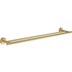 Smedbo HOME - Doppelte Handtuchstange. Messing gebürstet. Länge 648 mm. HV3364