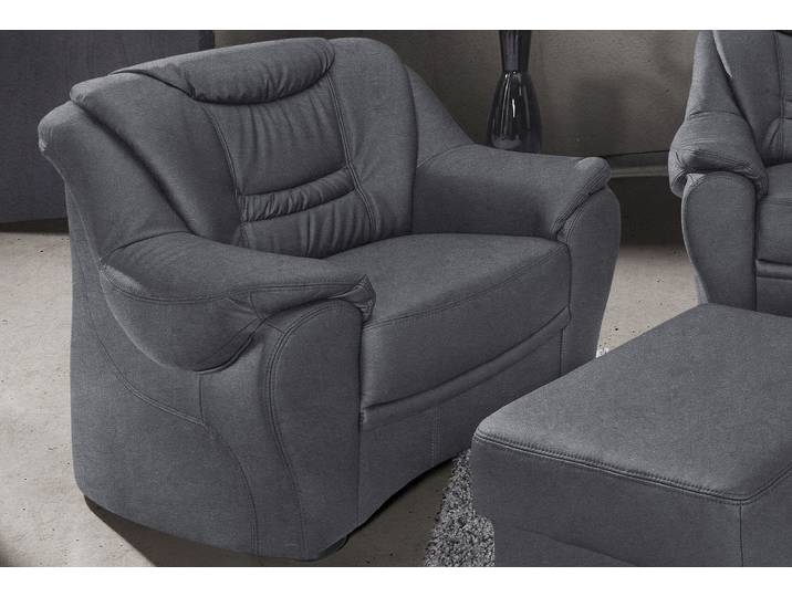 Sessel SIT & MORE Benson , grau (dunkelgrau), B:98cm H:94cm T:95cm, NaturLeder;Luxus-Microfaser ALTARA NUBUCK (100% Polyester);Luxus-Kunstleder, Sessel, Sessel
