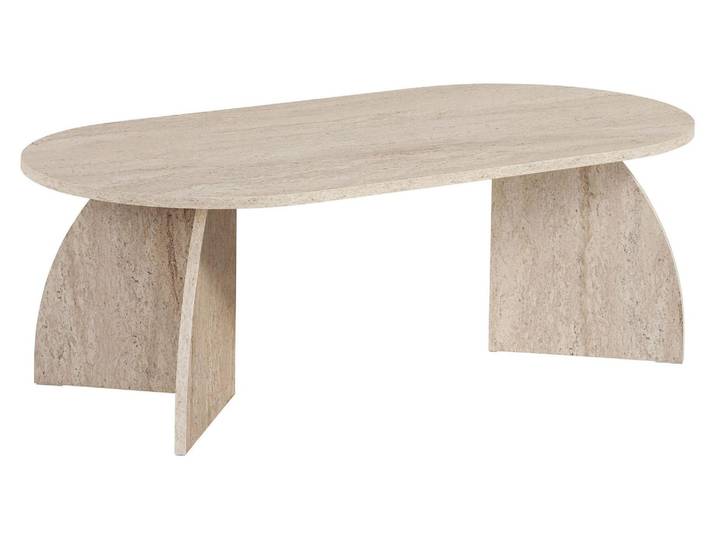 Table basse en bois \ Melina\ 120 x 60 x 40 cm - Travertin