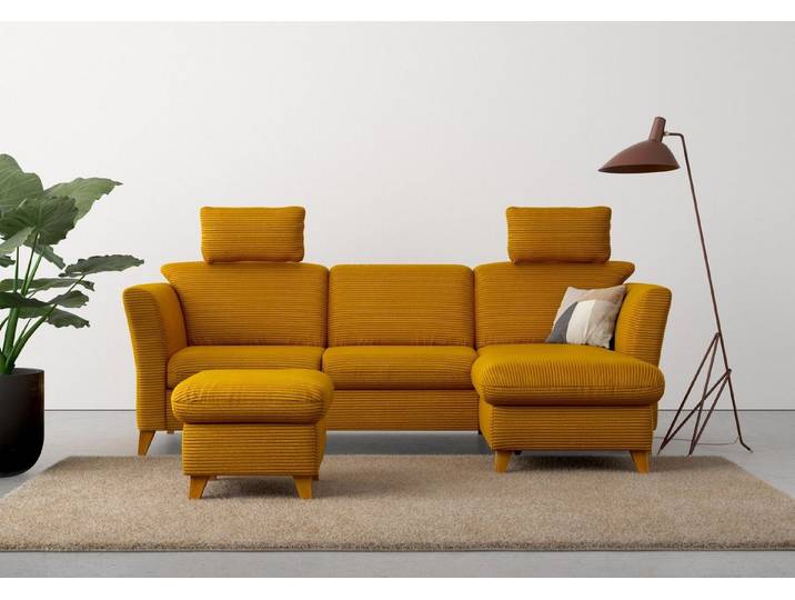 Home affaire Ecksofa Trelleborg L-Form, optional Schlaffunktion und Bettkasten, inkl. Federkern-Polsterung