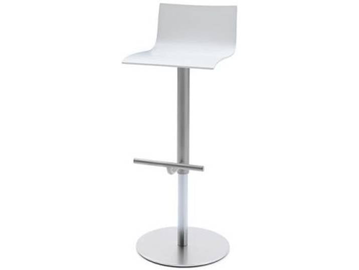 Barhocker Thin Lapalma Sitz weiß lackiert, Designer Karri Monni, 37x70-95x43 cm