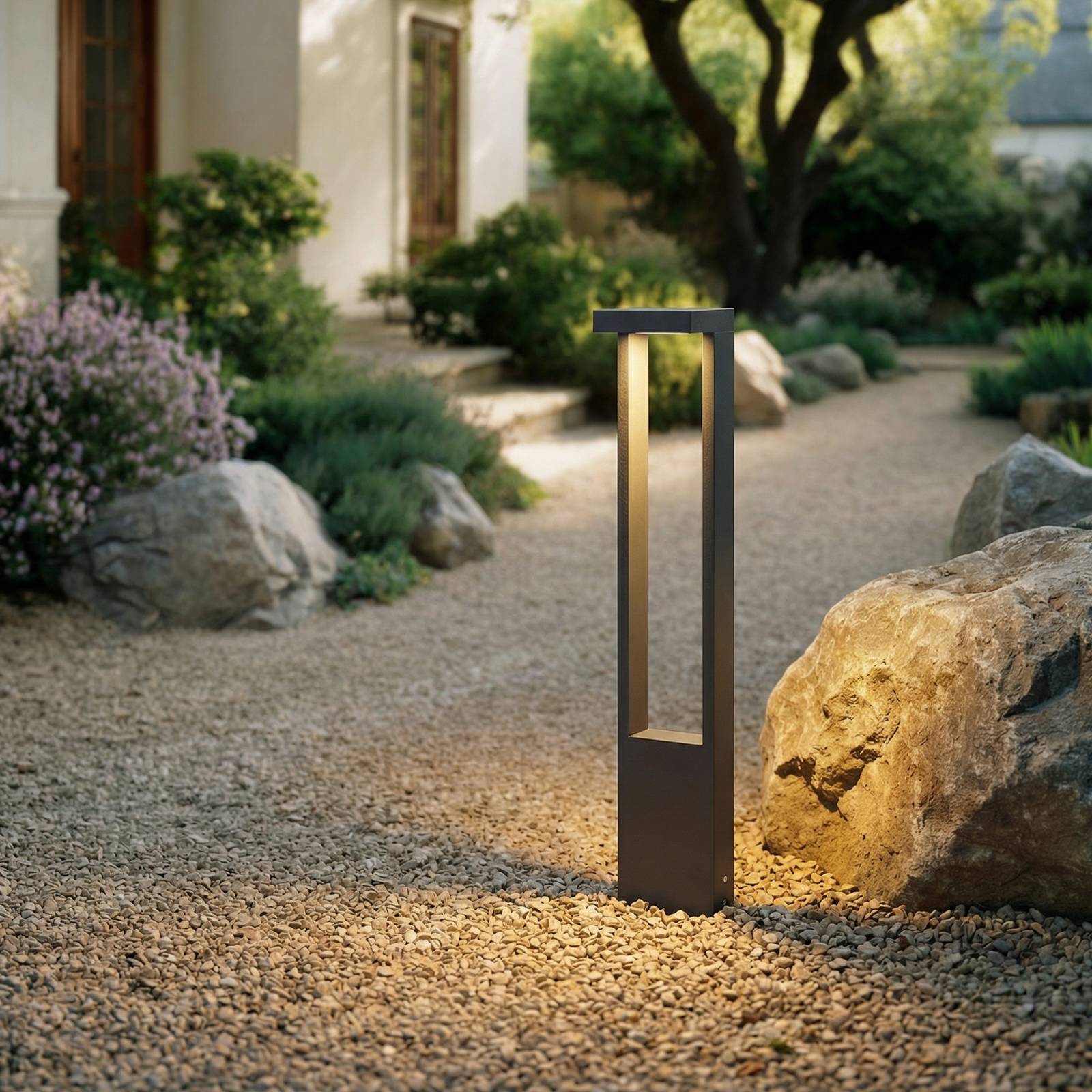 LED Pathway Light Lonete Lindby, Black, Aluminium, Modern, Outdoor lights
