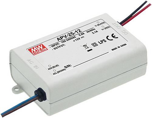 Mean Well APV-25-5 LED-Trafo Konstantspannung 17W 0 - 3.5A 5 V/DC nicht dimmbar, Überlastschutz 1St.