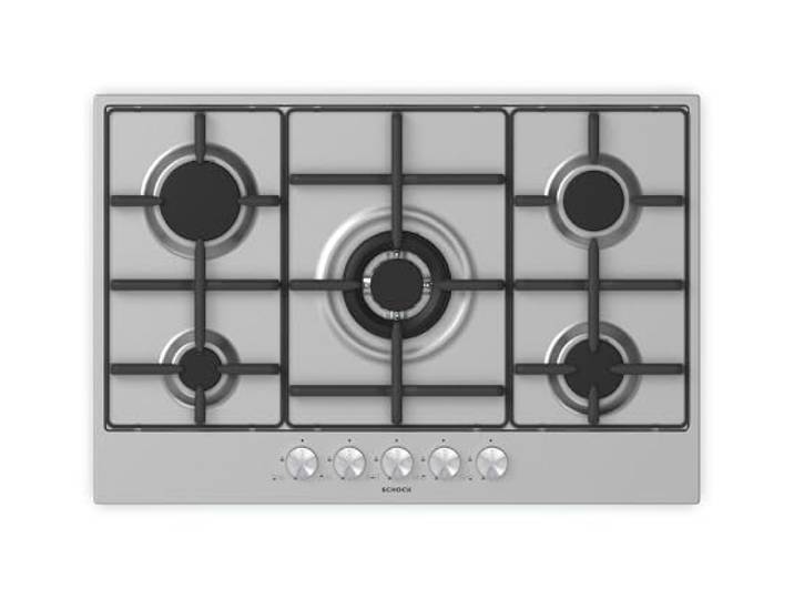 Schock Silver PC75 AV Kochfeld, Metall, Silber, 50 x 74 x 3.3 cm Flache Gitter; Sicherheitsventile; Edelstahl; 740 x 500 mm