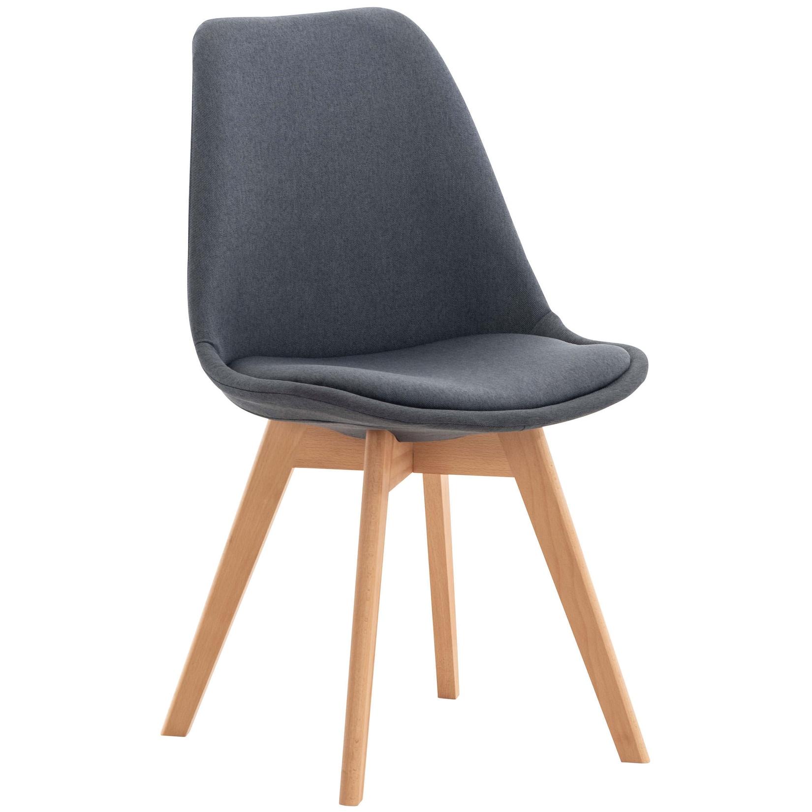 CLP Stuhl Linares Stoff Farbe: dunkelgrau, Material: Stoff
