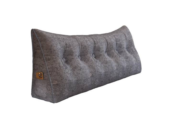 Vercart Keilkissen Samt Ergonomisches Groß 180cm, Grau, Mode, Rechteckig, 20x180 cm, Heimtextilien, Wohntextilien, Kissen, Rückenkissen