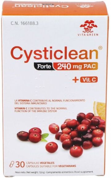 Vita Green Cysticlean Forte 240 mg Cápsulas 30 Cápsulas