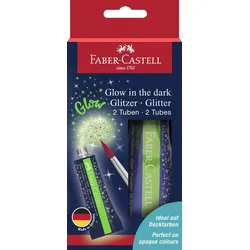 FABER-CASTELL Glitzer Glow in the dark Bastelkleber 2 x 12,0 g