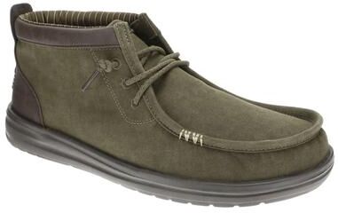 Hey Dude Wally Mid Gripr Vin Classic - Mens 14 Green Boot Medium