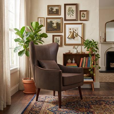 GREATPLANINC Accent Lounge Chair with Foil Embossed Design