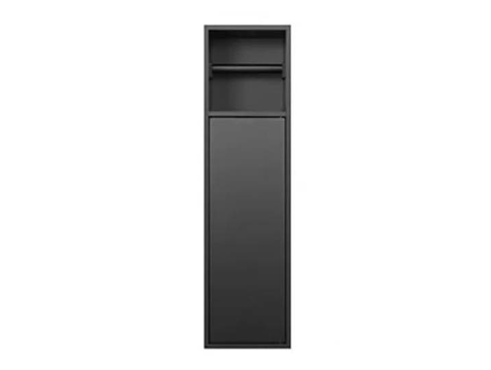 YDHFCD Dusch Nische Eingebaut Wand Regal Aufbewahrung Platzsparend, mehrstufige Aufbewahrung, wasserfest, leicht zu reinigen(Black,60x16x12.5cm)