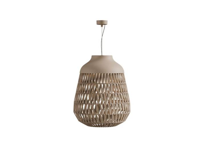 Lodes Pendelaußenleuchte Stitch, Outdoor, geflochtener Schirm -