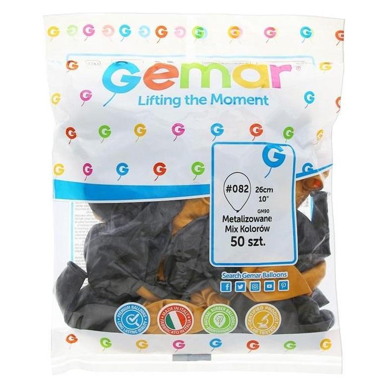 GoDan GM90 Metallballons in Gold und Schwarz, 50 Stück (50x) (47597565)