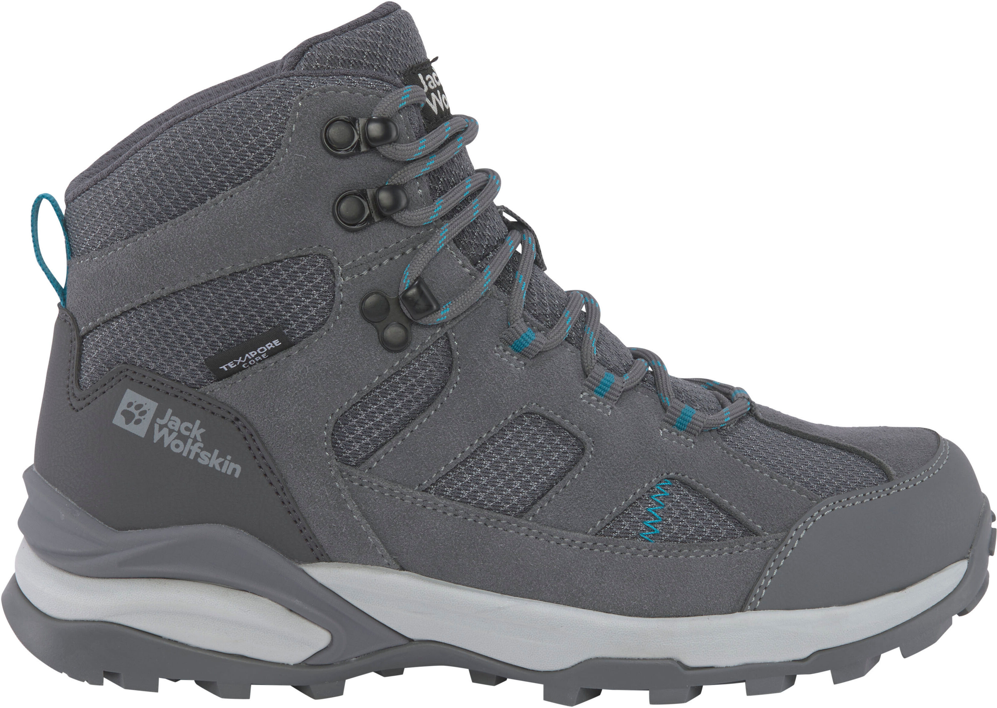 Jack Wolfskin "TRAIL HIKER TEXAPORE MID W" wasserdicht, Trekkingschuh grau, blau 37