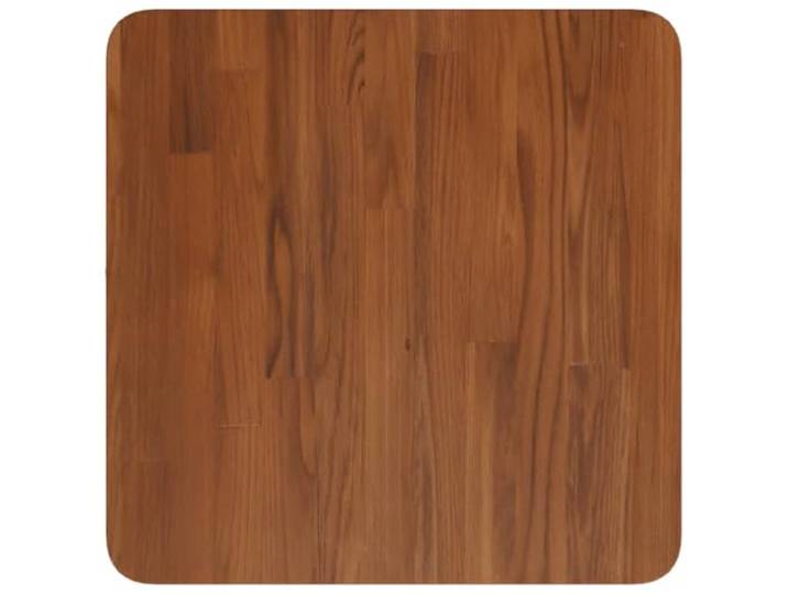KLGBNCVE Eichenholzplatte 40x40 cm Quadratisch Dunkelbraun Massivholz Behandelt, Für Couchtisch, Beistelltisch, Bartisch, Rustikales Design