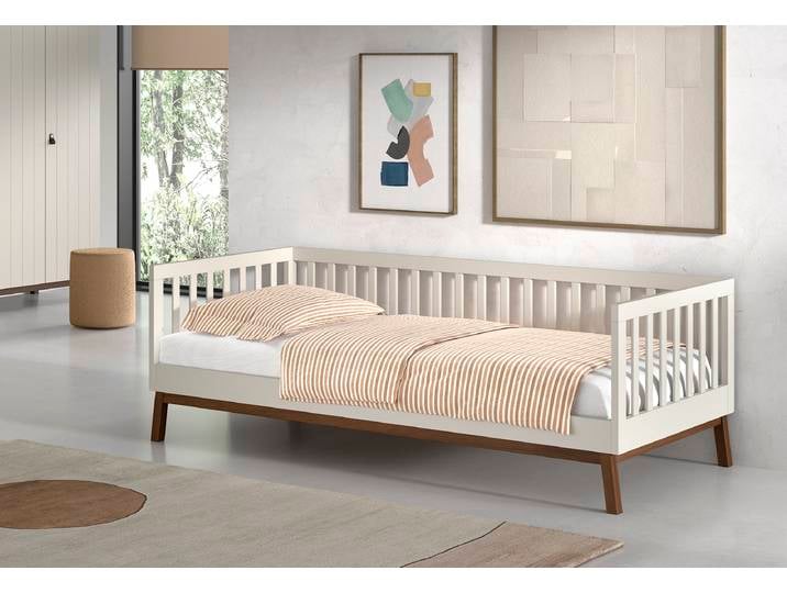 Lit alcôve Sezane 90 x 200cm Blanc/Beige/Blanc crème