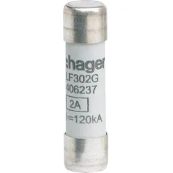 Hager LF302G Zylindersicherungen für industrielle Anwendungen 10x38mm gG 2A 500V AC 120kA