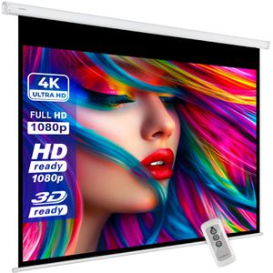 ESMART Beamer-Leinwand Economy EXM Motor, 89 Zoll, 180 x 135 cm, Format 4:3, Motorleinwand