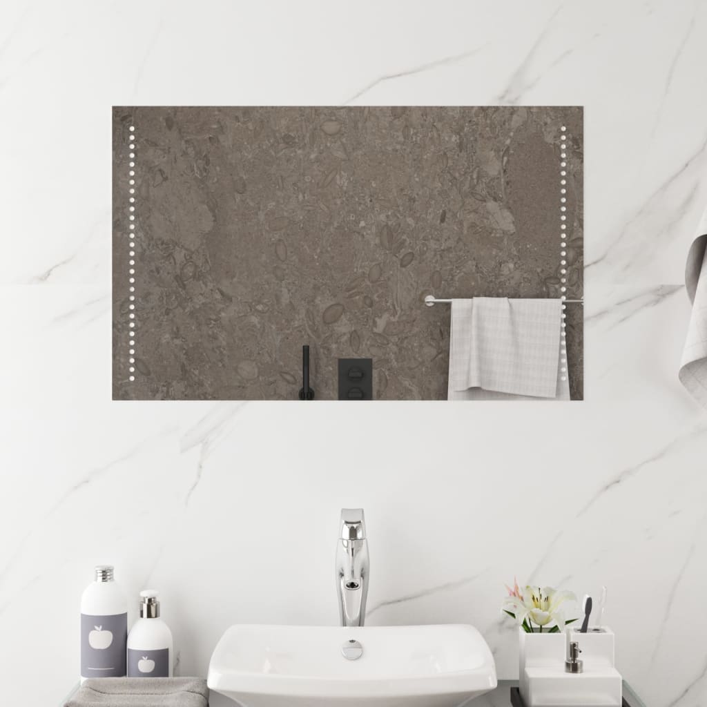 vidaXL Miroir de salle de bain à LED 50x80 cm