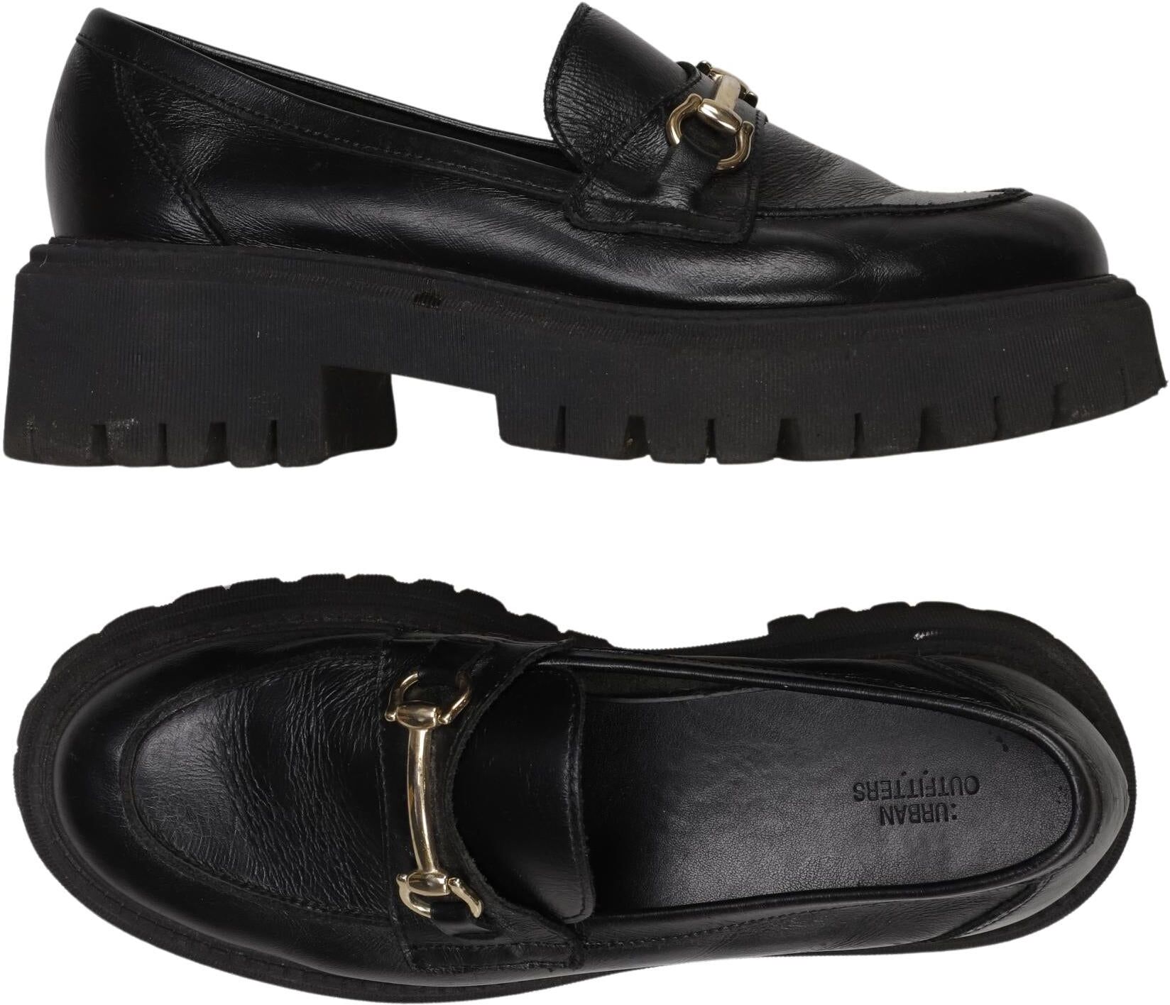 Urban Outfitters Damen Halbschuh, Schwarz, Gr. EU 40, Leder - Second Hand