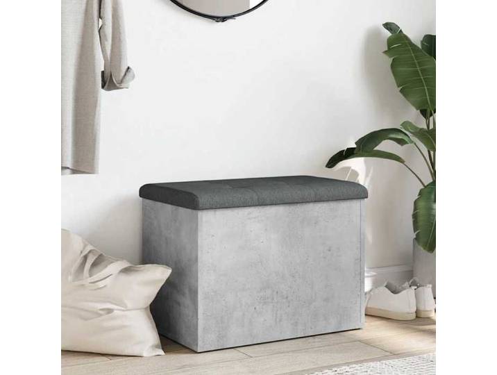 En Promotion Banc de rangement Moderne - ABOTT@ siège de rangement/Coffre - gris béton 62x42x45cm bois d'ingénierie B8456023