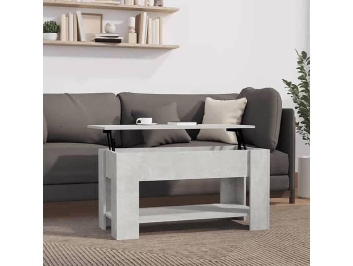 NEW Table basse bar contemporaine Gris béton 101x49x52 cm Bois d'ingénierie 78398