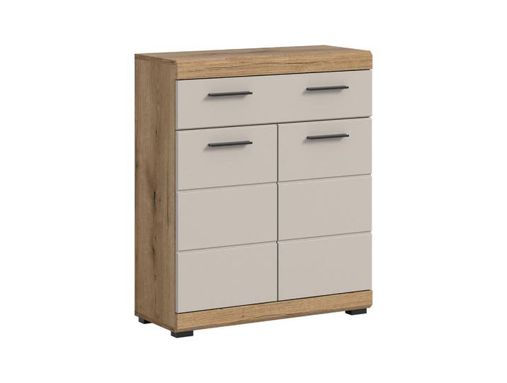 Homes & Jones Standschrank Scout (B/H/T: ca. 74/88/31 cm) in Evoak Oak Nachbildung/-, Eichefarben, Recyclingholz, 74x88x31 cm, Badezimmer, Badmöbel, Midischränke
