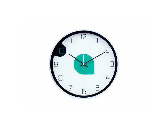 Onzeno Wanduhr Design Weiß 31/31 cm, 30.5x30.5x4 cm, Dekoration, Uhren, Wanduhren