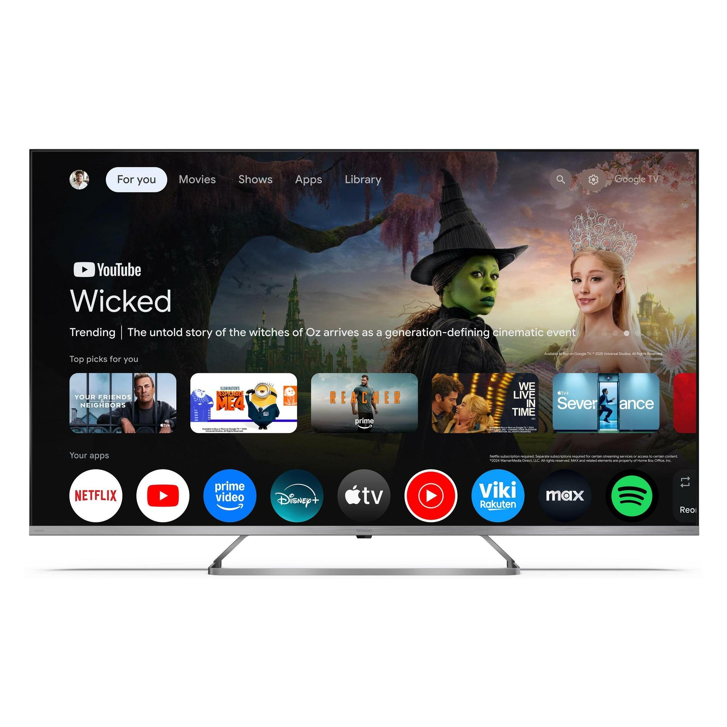 Sharp TV 50JP7465E 50, 3840 x 2160 (Ultra HD 4K), Mini LED (50", Mini-LED, QLED, 4K, 2025) (50JP7465E)