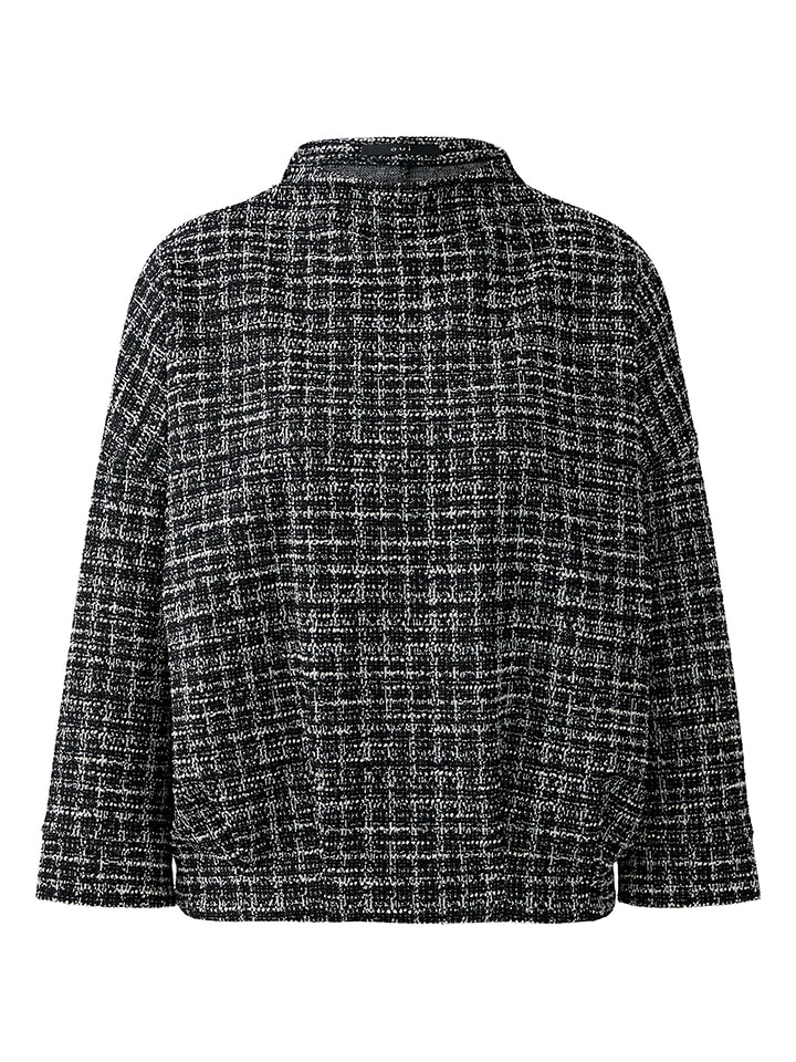 Oui Sweatshirt in Schwarz/ Creme - 34