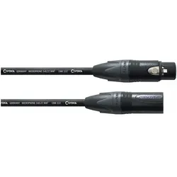 Cordial Mikrofonkabel CPM 0,5 FM - 0,5 m, NEUTRIK XLR female / XLR male, schwarz - Mikrofonkabel