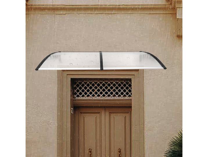 Auvent de porte d'entrée auvent de porte d'entrée arrière 200x90x24cm auvent extérieur pour porte porche magasin extérieur fenêtres Patio